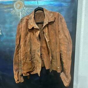 Vintage 1940's-1950's Heavy Duty Leather Welding Jacket